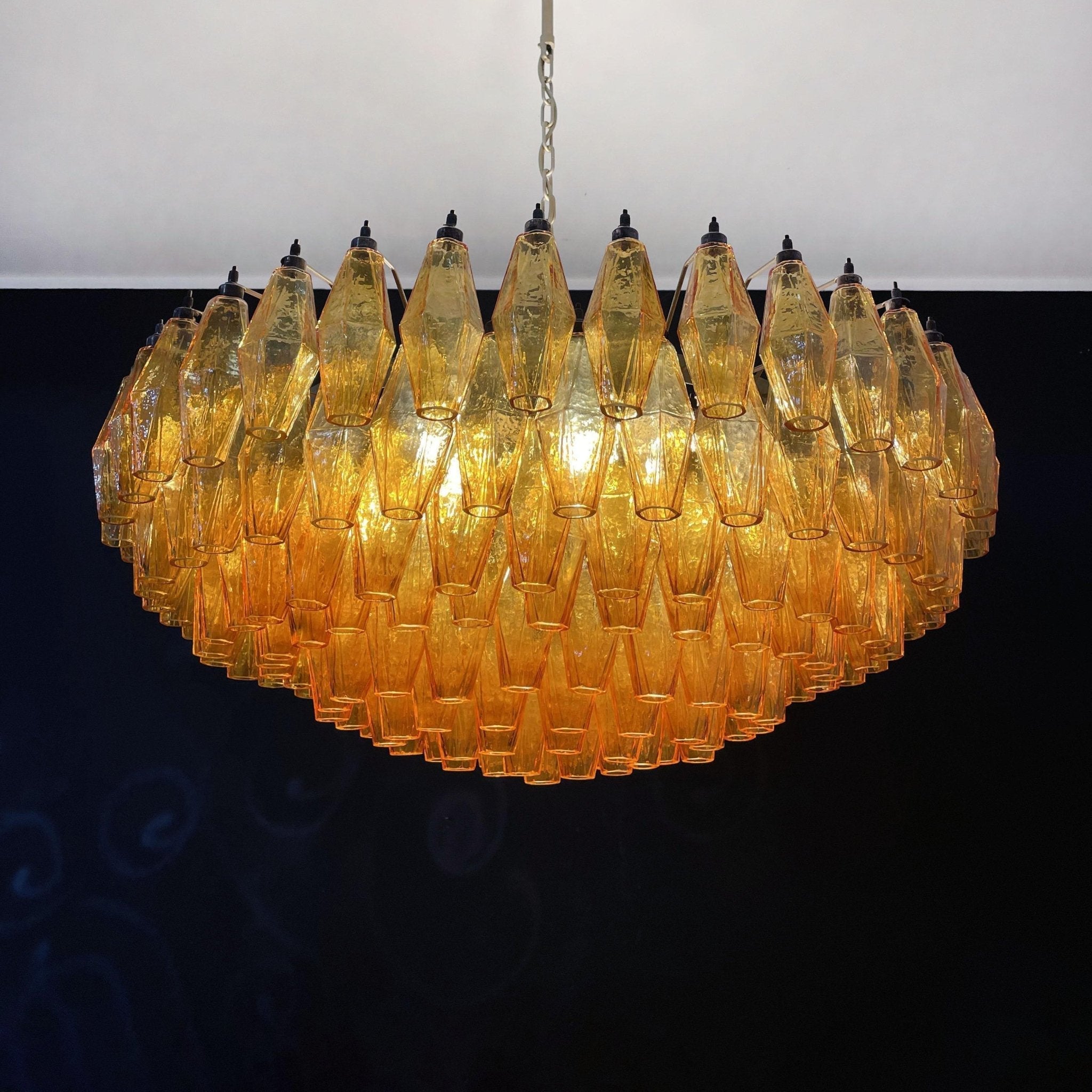 Elaaira Chandelier Amber Layered Oval