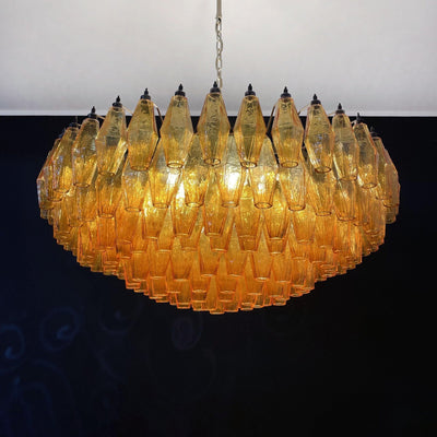 Elaaira Chandelier Amber Layered Oval