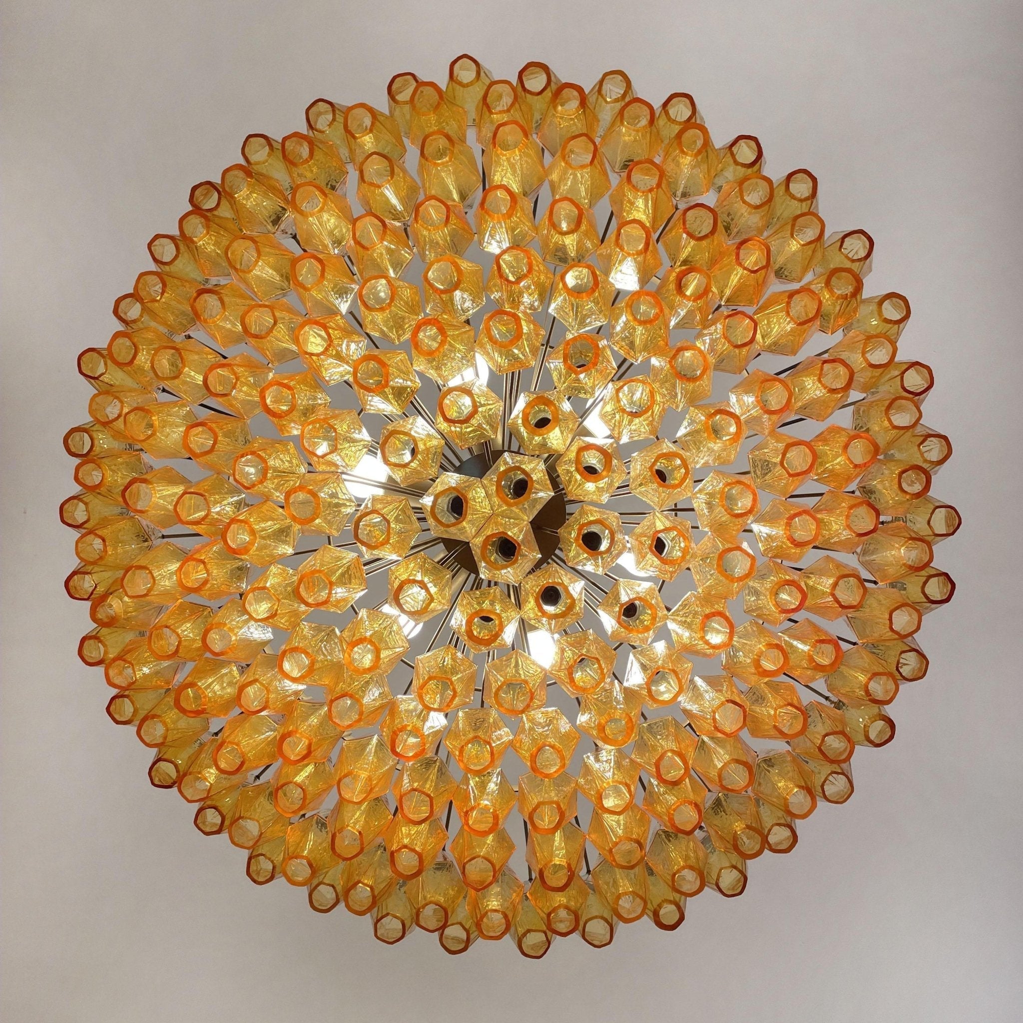 Elaaira Chandelier Amber Layered Oval