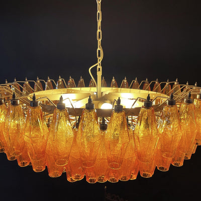 Elaaira Chandelier Amber Layered Oval