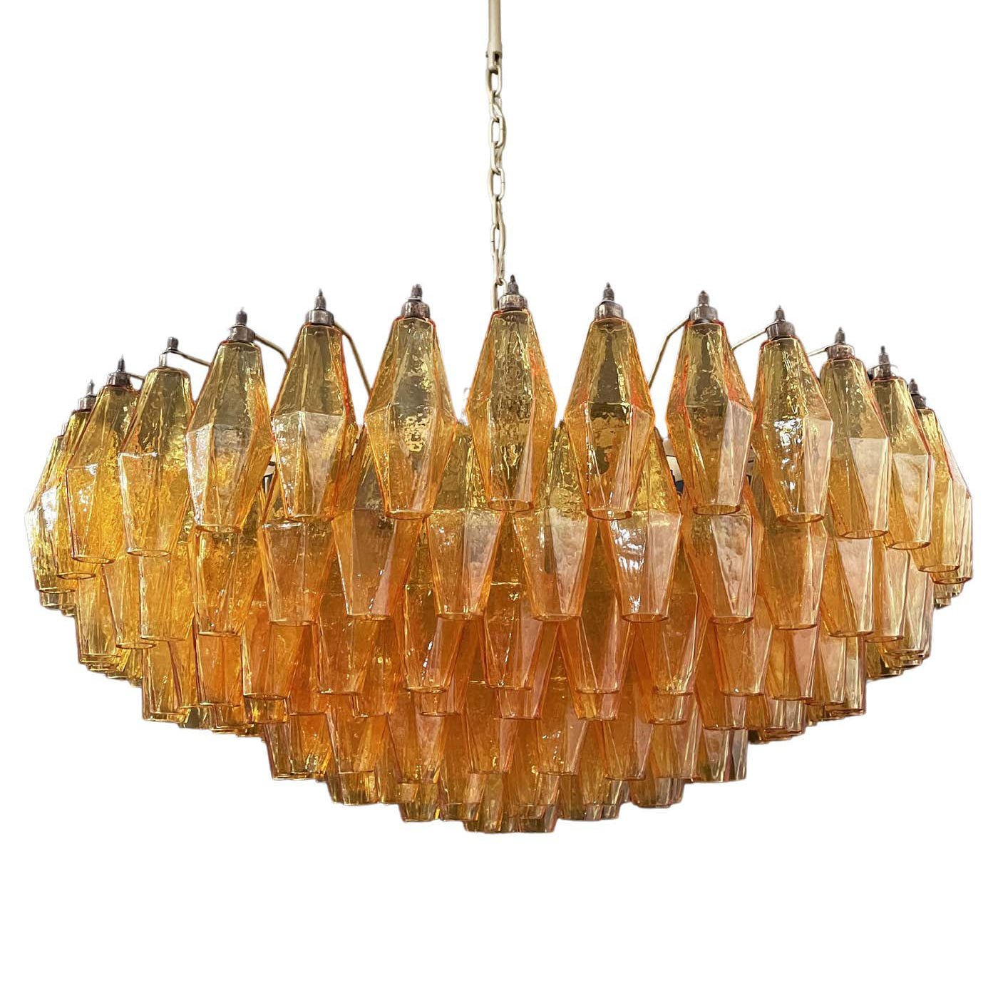 Elaaira Chandelier Amber Layered Oval