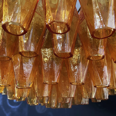 Elaaira Chandelier Amber Layered Oval