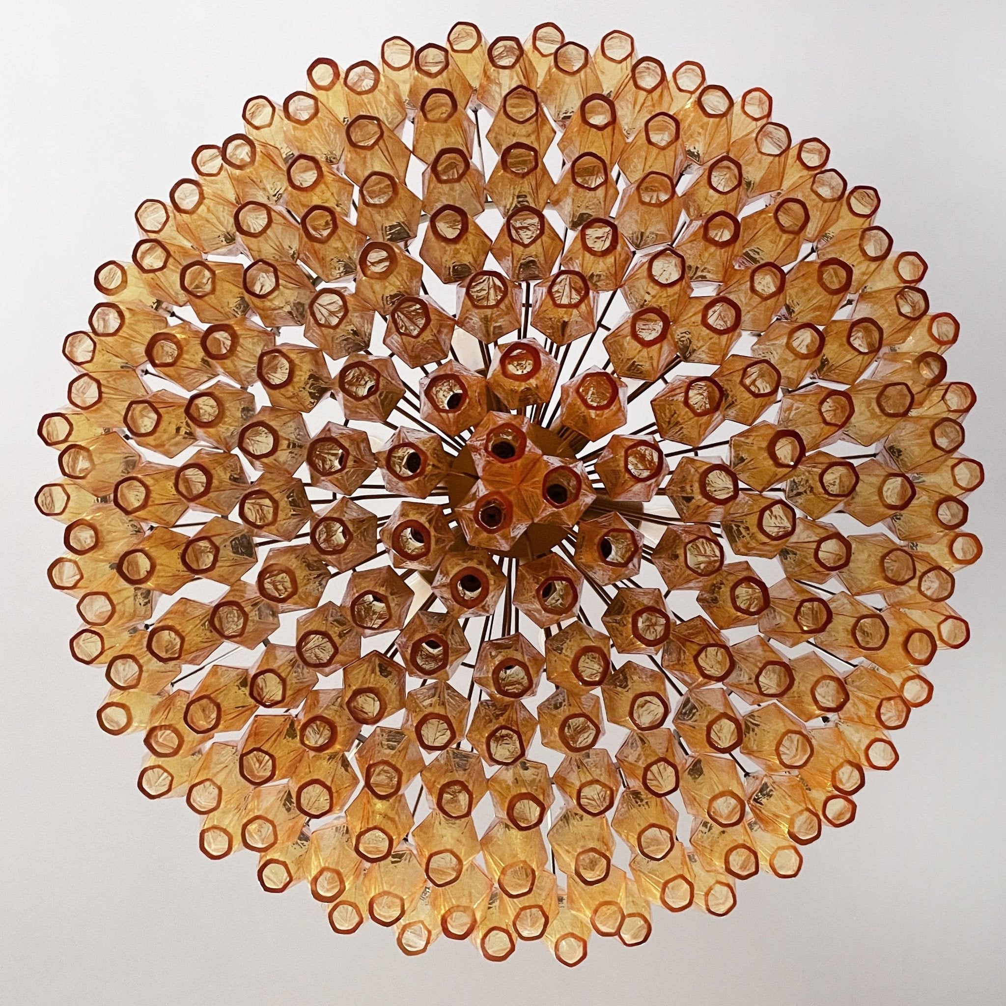Elaaira Chandelier Amber Layered Oval