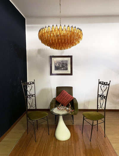 Elaaira Chandelier Amber Layered Oval
