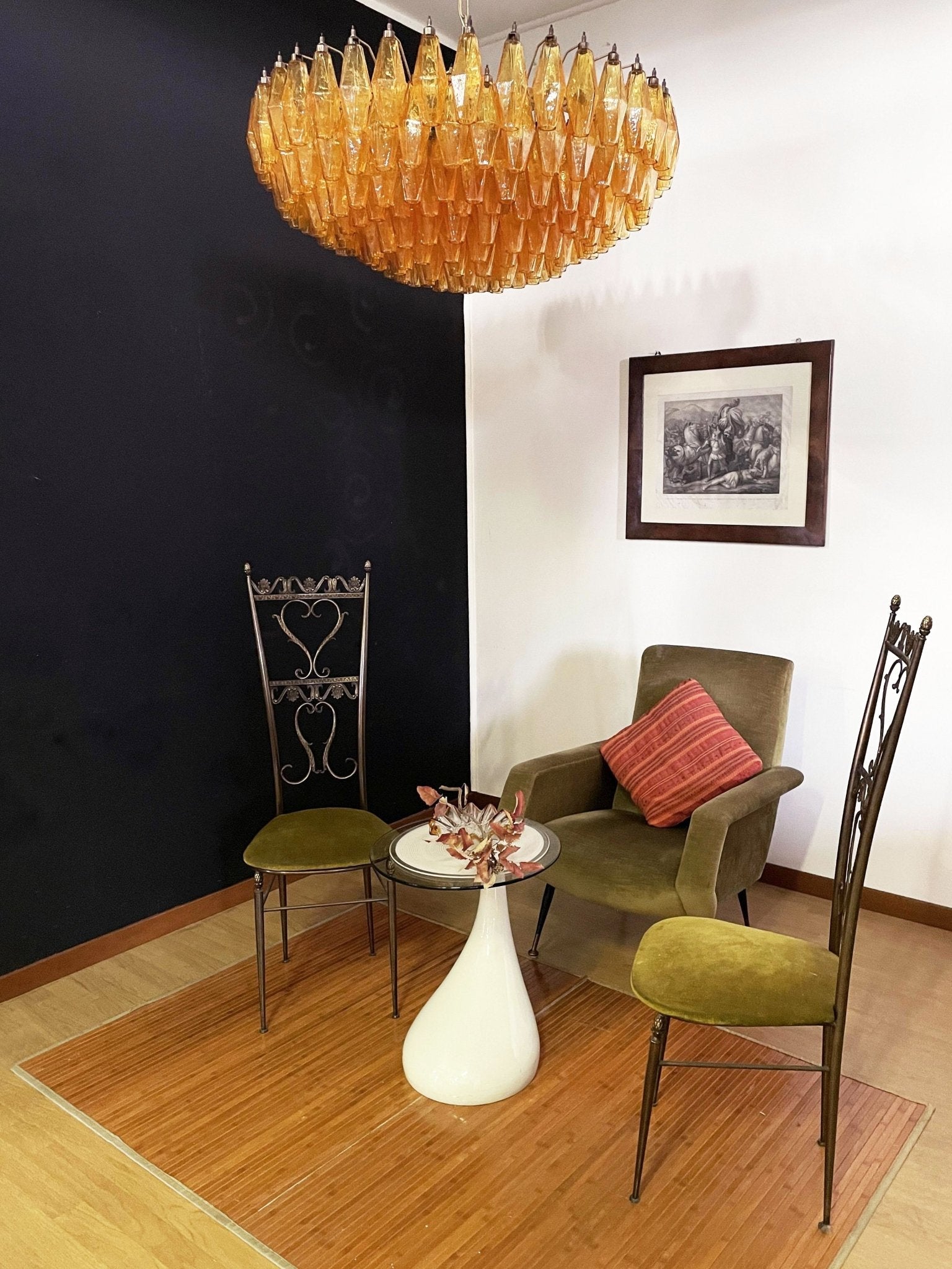Elaaira Chandelier Amber Layered Oval