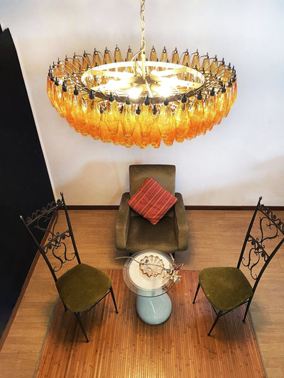 Elaaira Chandelier Amber Layered Oval