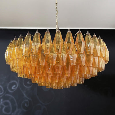 Elaaira Chandelier Amber Layered Oval