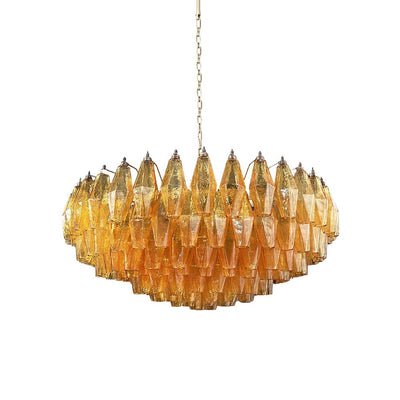 Elaaira Chandelier Amber Layered Oval