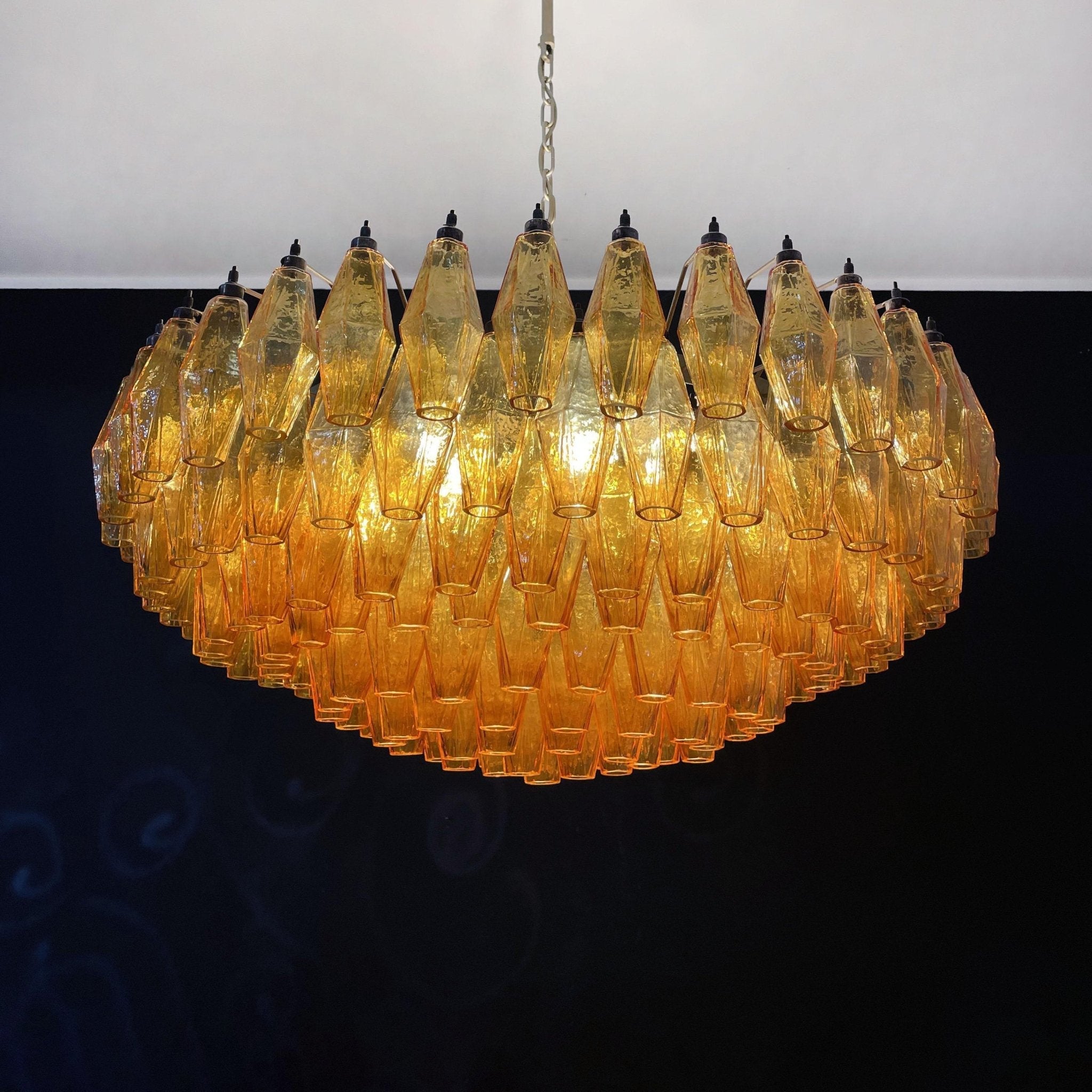 Elaaira Chandelier Amber Layered Oval