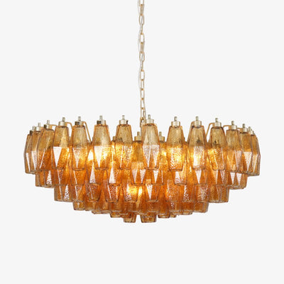 Elaaira Chandelier Amber Layered Oval