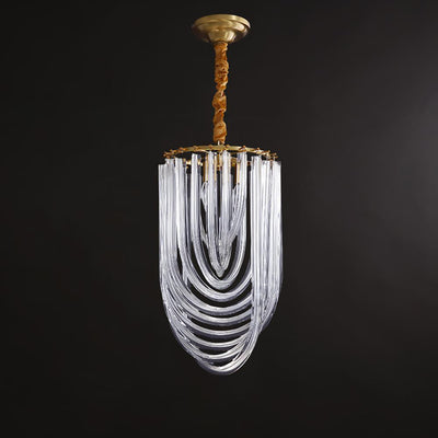 Sylnen Chandelier Clear Curved Tiered