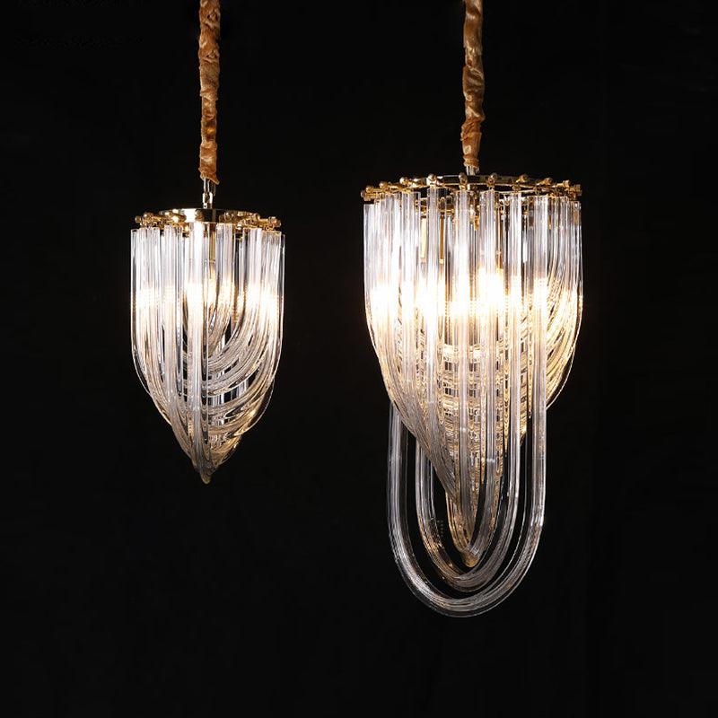 Sylnen Chandelier Clear Curved Tiered