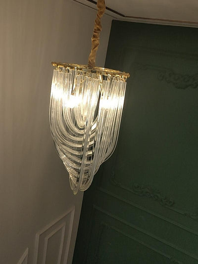 Sylnen Chandelier Clear Curved Tiered