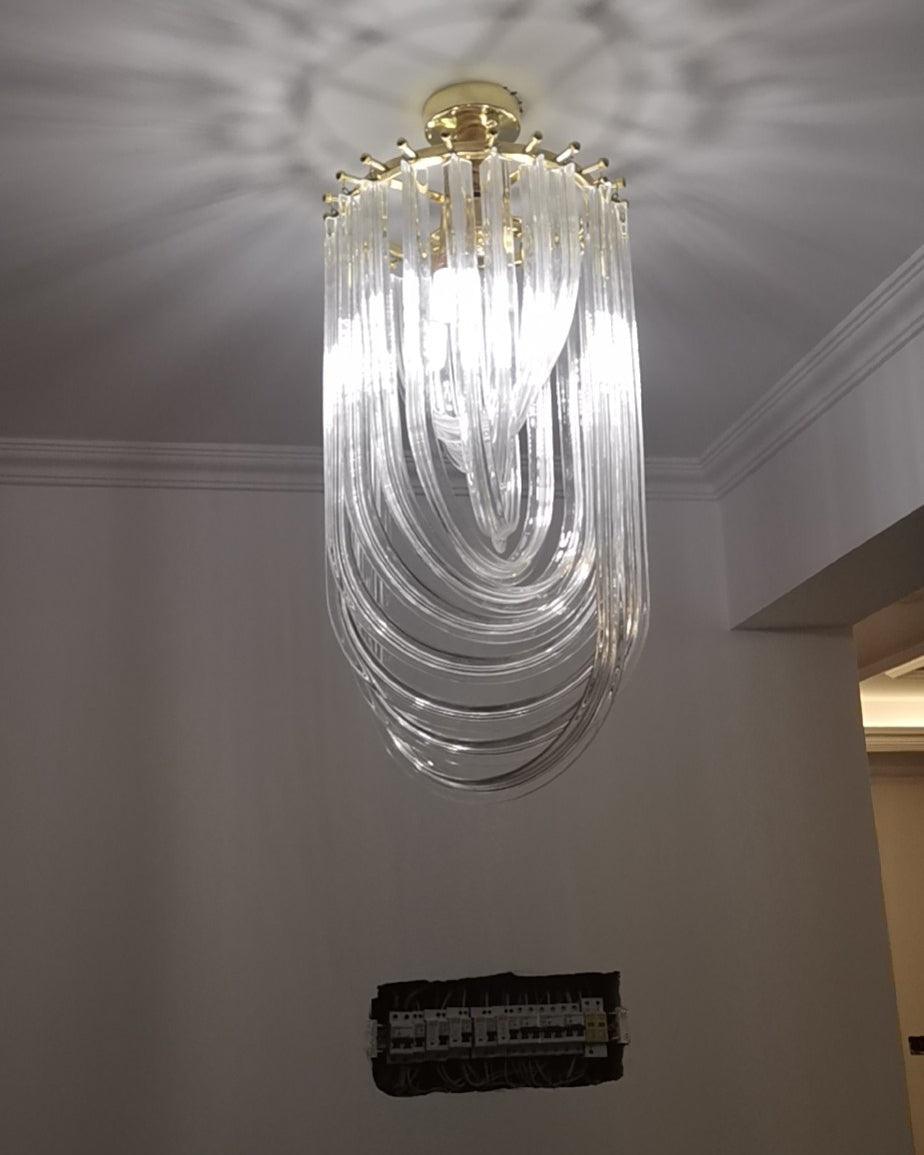 Sylnen Chandelier Clear Curved Tiered