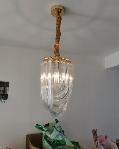 Sylnen Chandelier Clear Curved Tiered