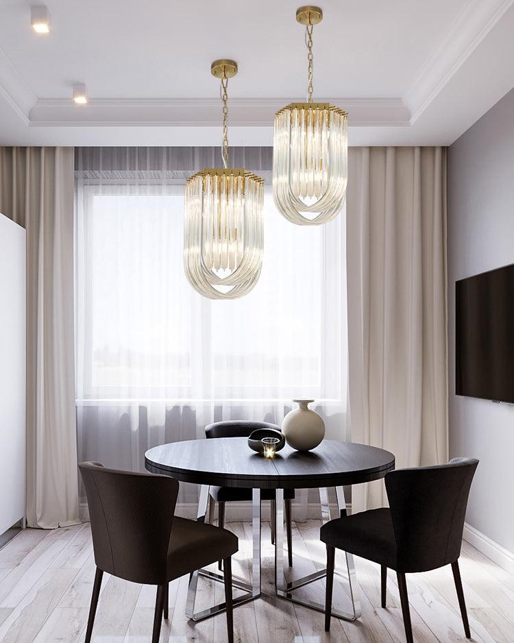 Sylnen Chandelier Clear Curved Tiered