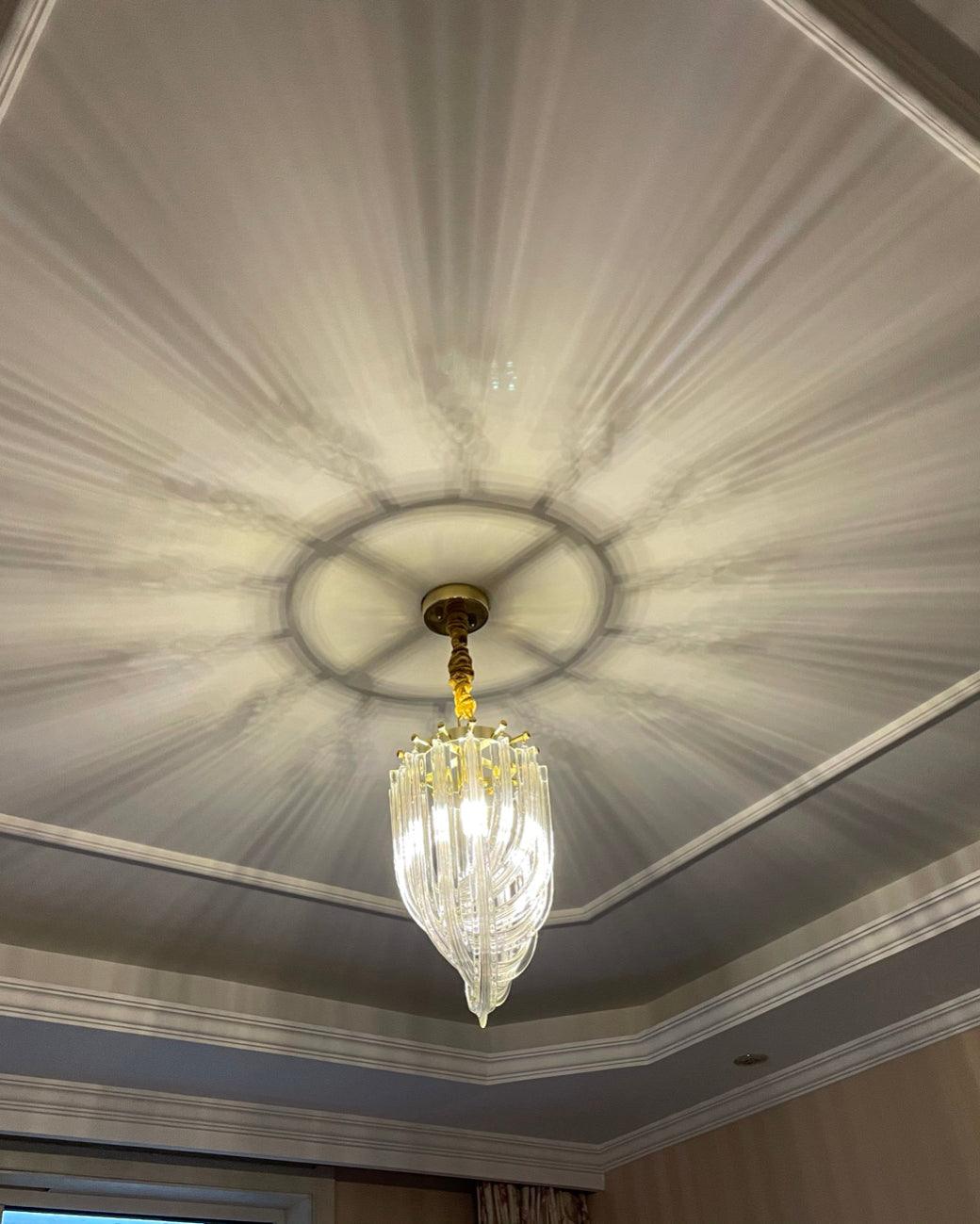 Sylnen Chandelier Clear Curved Tiered