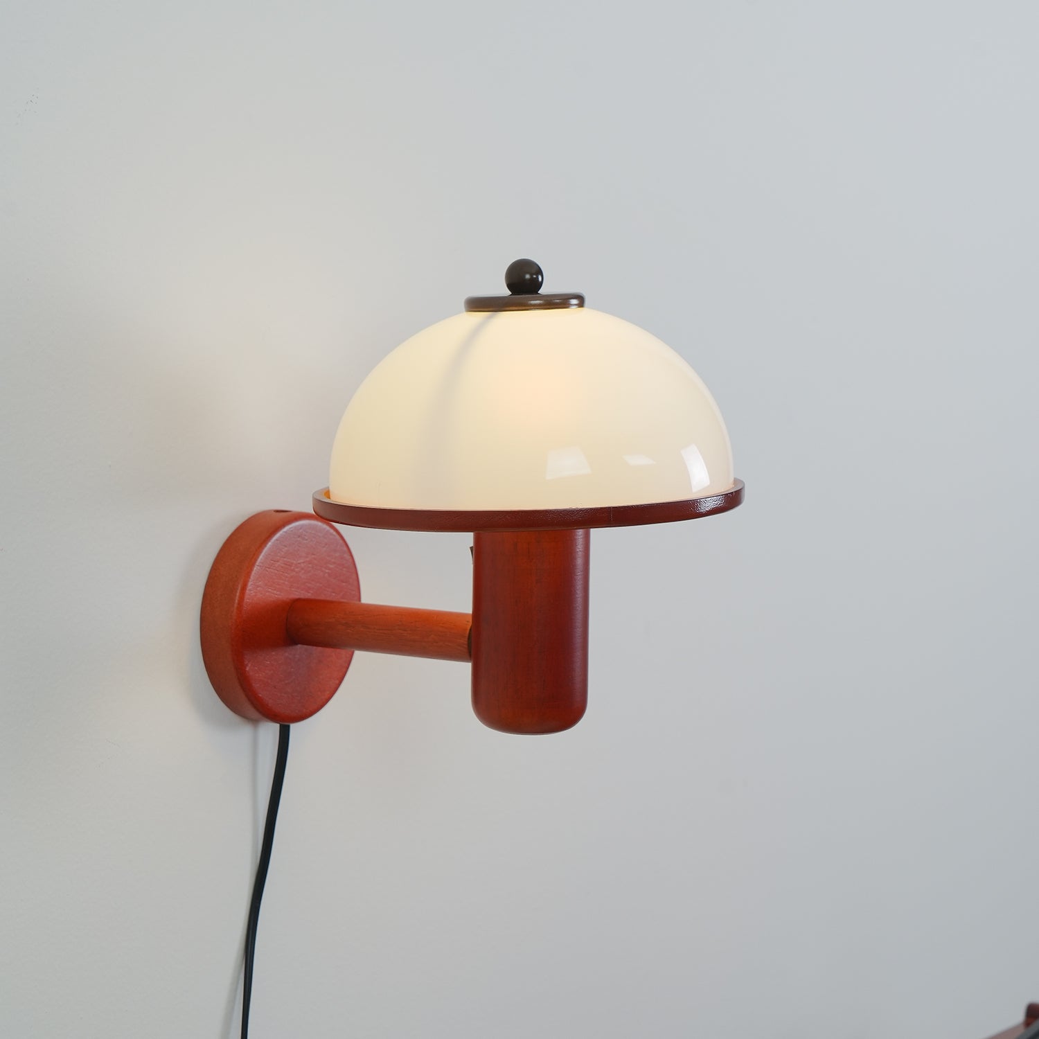 Elvarira Wall Lamp Mushroom Wood
