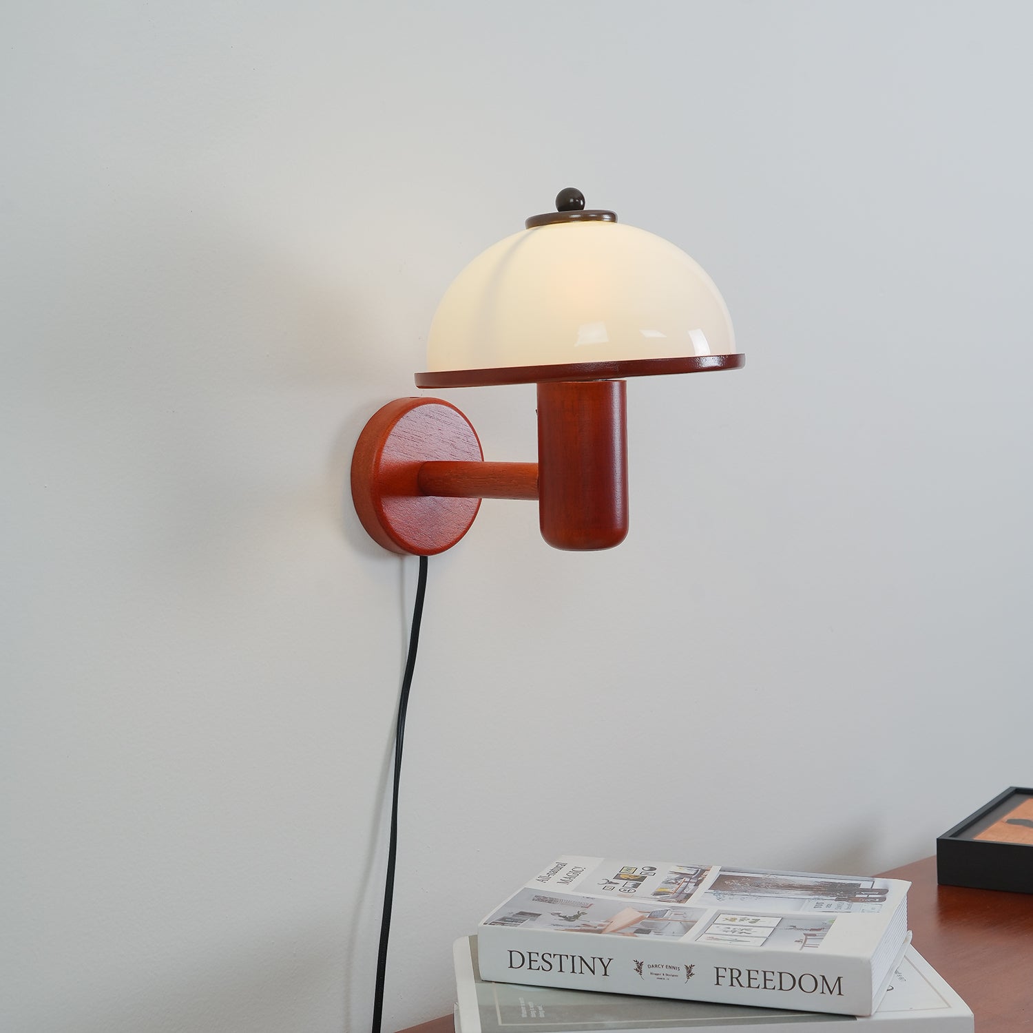 Elvarira Wall Lamp Mushroom Wood