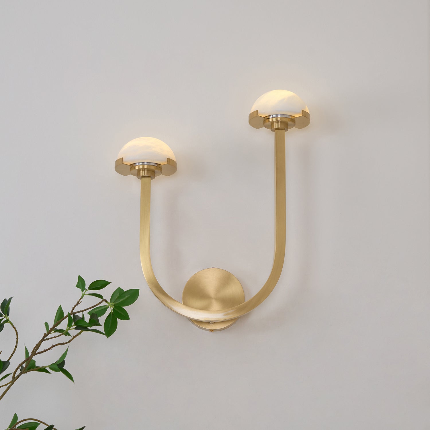 Vitalira Double Alabaster Wall Light - Neutral Decor