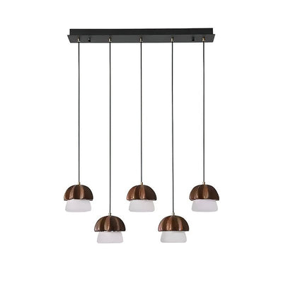 Rineine Pendant Lamp Mushroom Cluster Wood & Glass