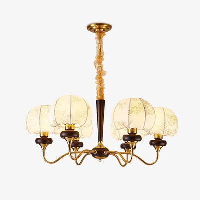 Orchid Vintage Fabric Chandelier