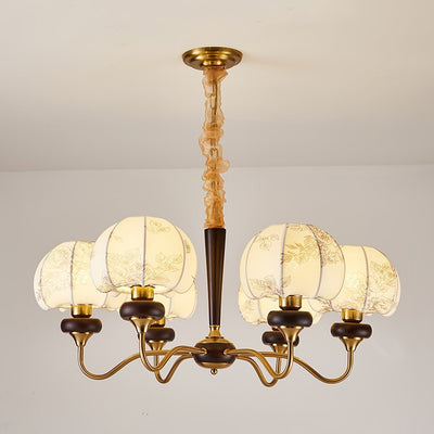Orchid Vintage Fabric Chandelier