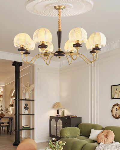 Orchid Vintage Fabric Chandelier