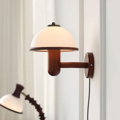 Elvarira Wall Lamp Mushroom Wood