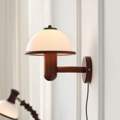 Elvarira Wall Lamp Mushroom Wood