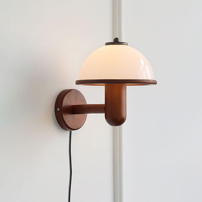 Elvarira Wall Lamp Mushroom Wood
