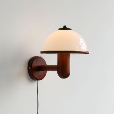 Elvarira Wall Lamp Mushroom Wood
