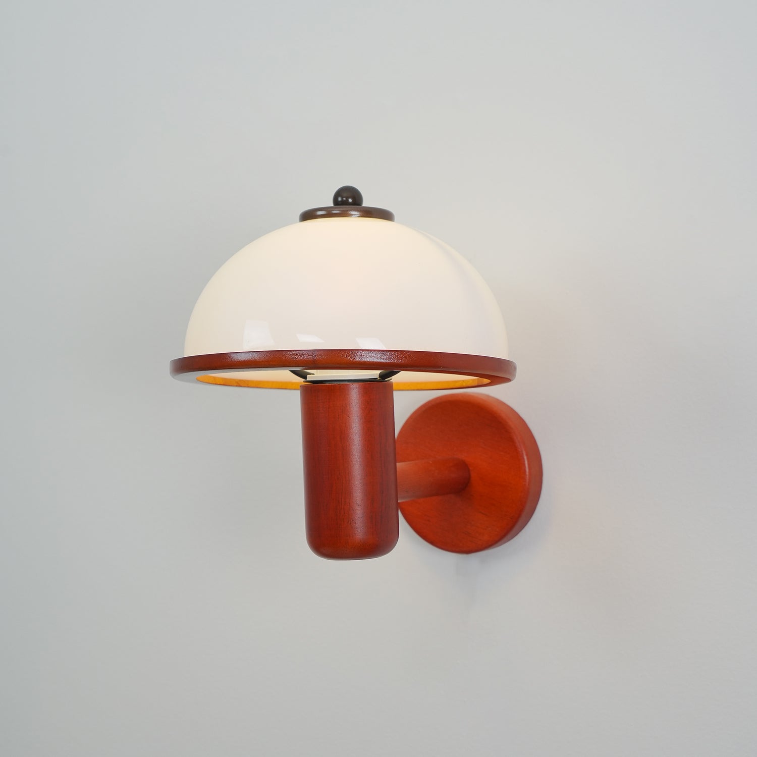 Rinerise Wall Lamp Mushroom Wood Oak