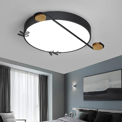 Evzorira Musical Note Art Round Ceiling Lamp