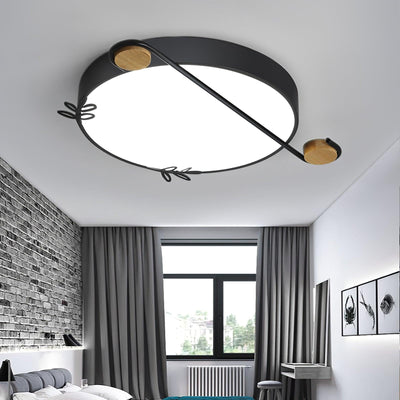 Evzorira Musical Note Art Round Ceiling Lamp
