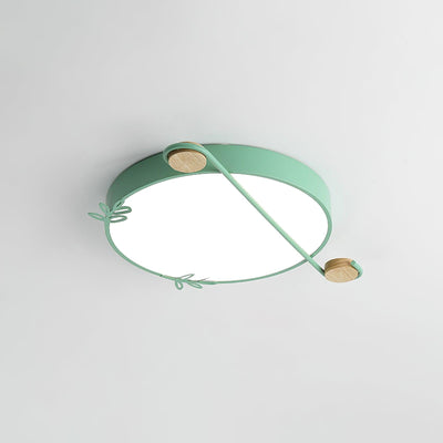 Evzorira Musical Note Art Round Ceiling Lamp