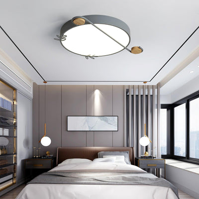 Evzorira Musical Note Art Round Ceiling Lamp