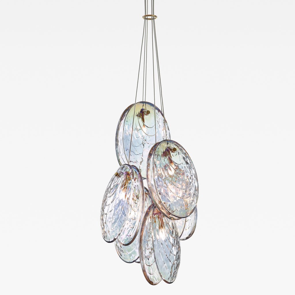 Thalassic Shell Architectural  Cluster Chandelier