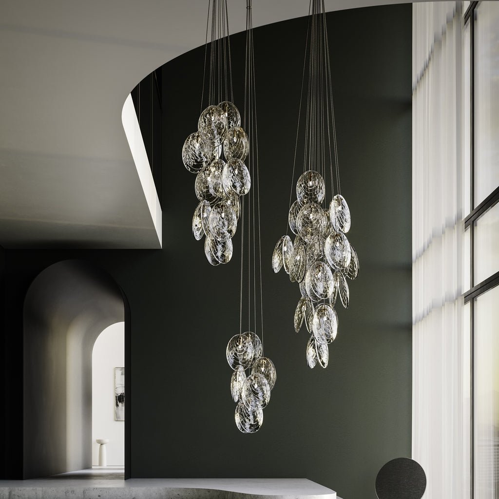 Thalassic Shell Architectural  Cluster Chandelier