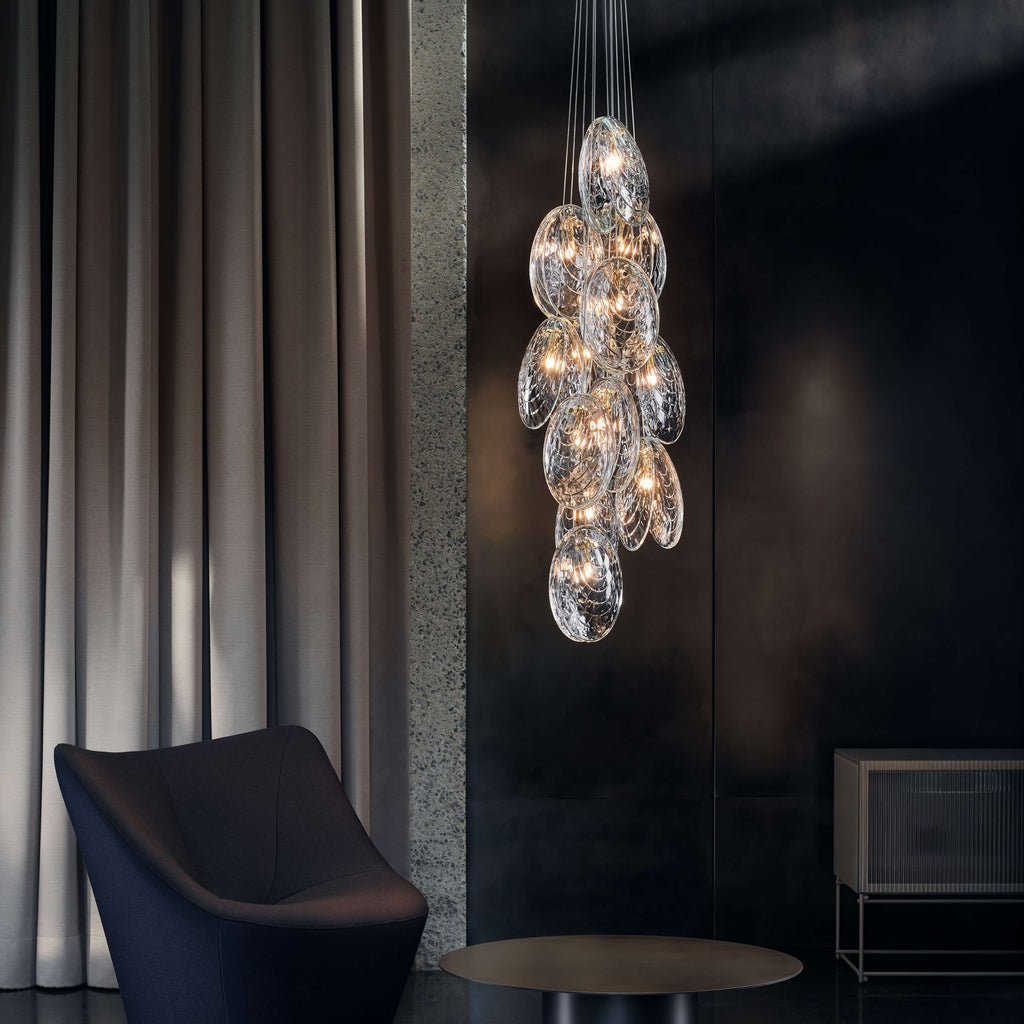 Thalassic Shell Architectural  Cluster Chandelier