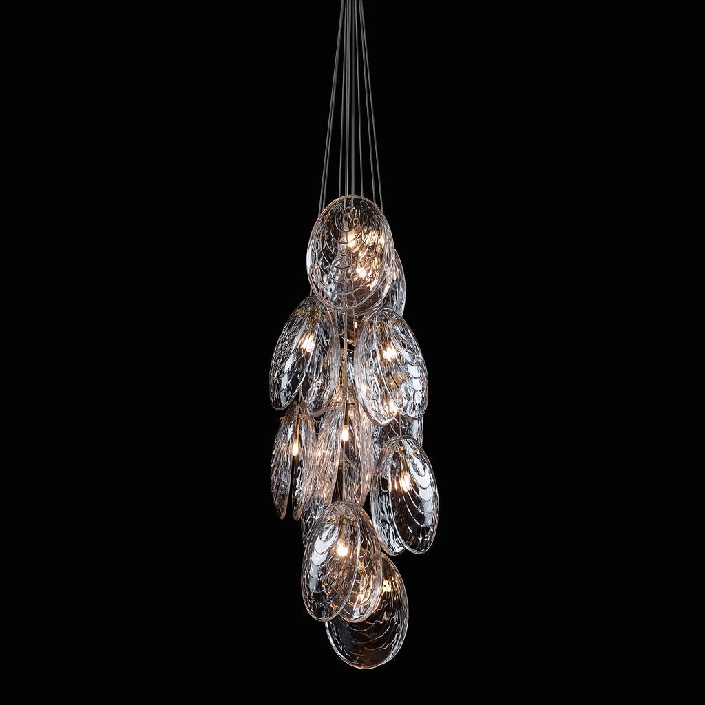 Thalassic Shell Architectural  Cluster Chandelier