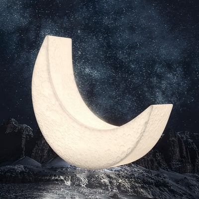Zetheor Crescent Moon Resin Floor Lamp