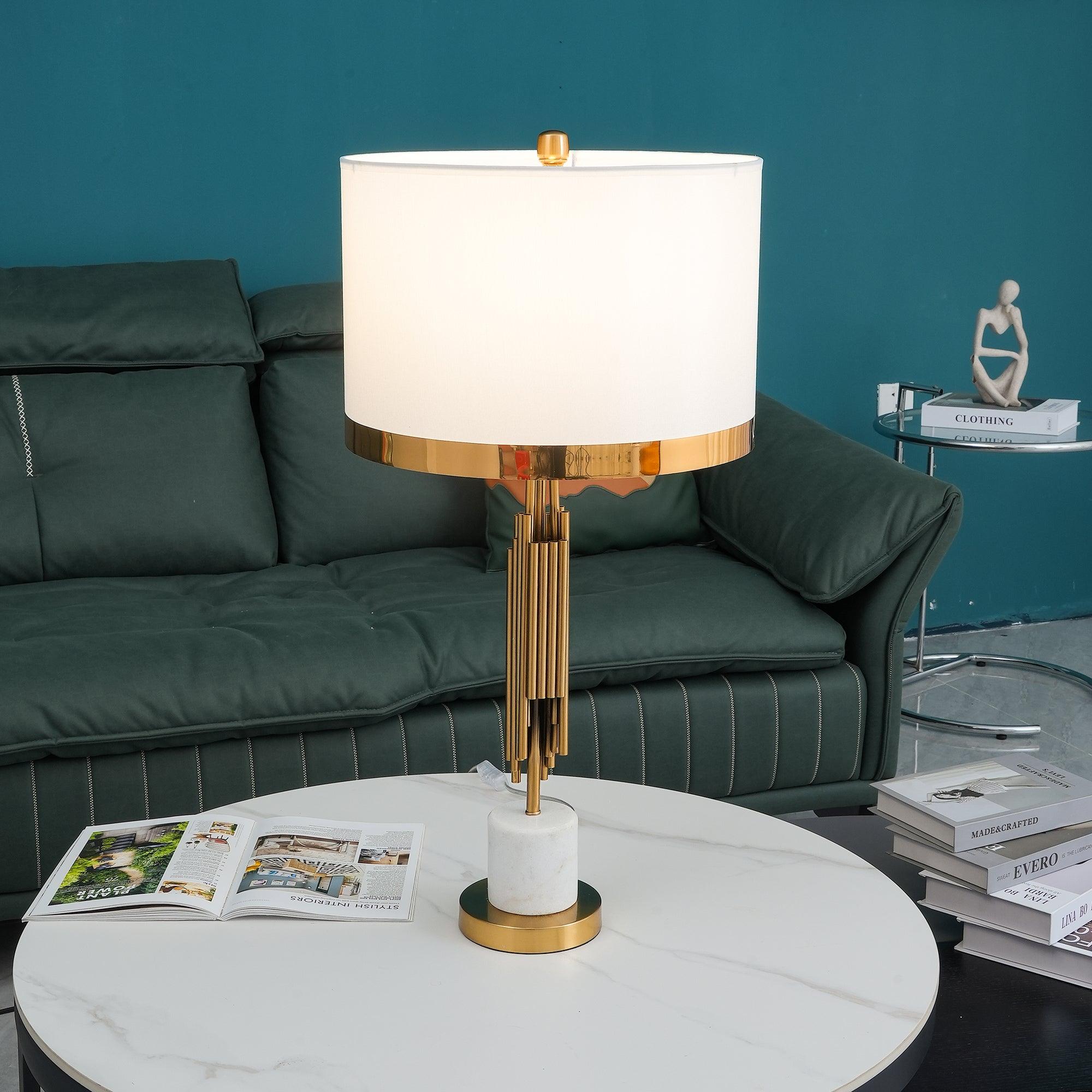 Opus Marble Art Deco Table Lamp