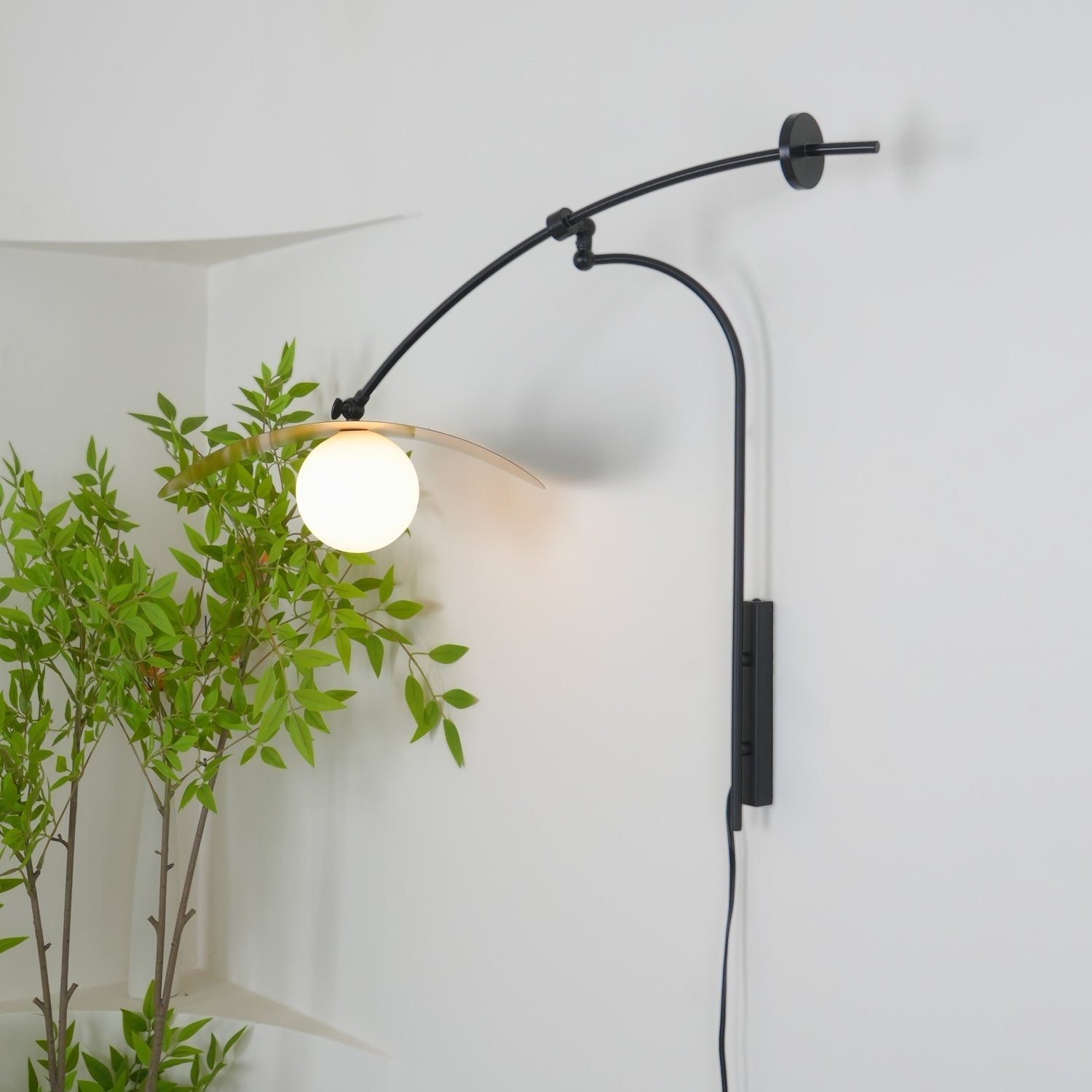Tirove Glass Minimalist  Wall Lamp