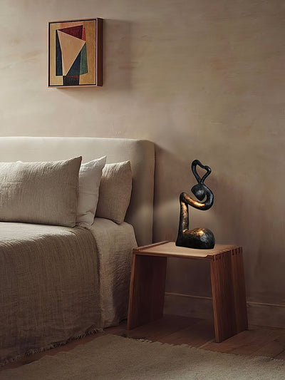 Twist  Black Sculptural Table Lamp