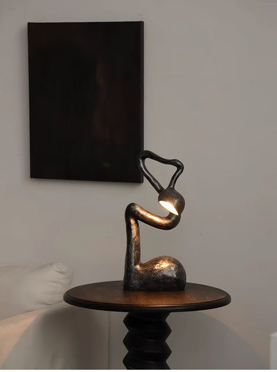 Twist  Black Sculptural Table Lamp