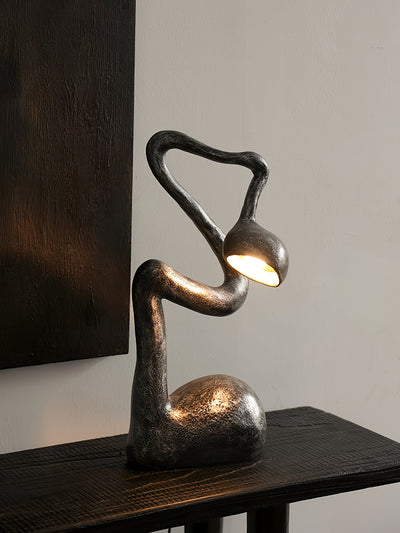 Twist  Black Sculptural Table Lamp