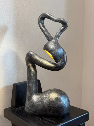 Twist  Black Sculptural Table Lamp