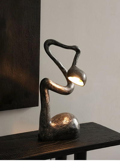 Twist  Black Sculptural Table Lamp