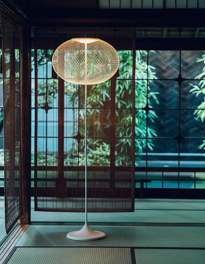 Ilsolyre Industrial Mesh Floor Lamp